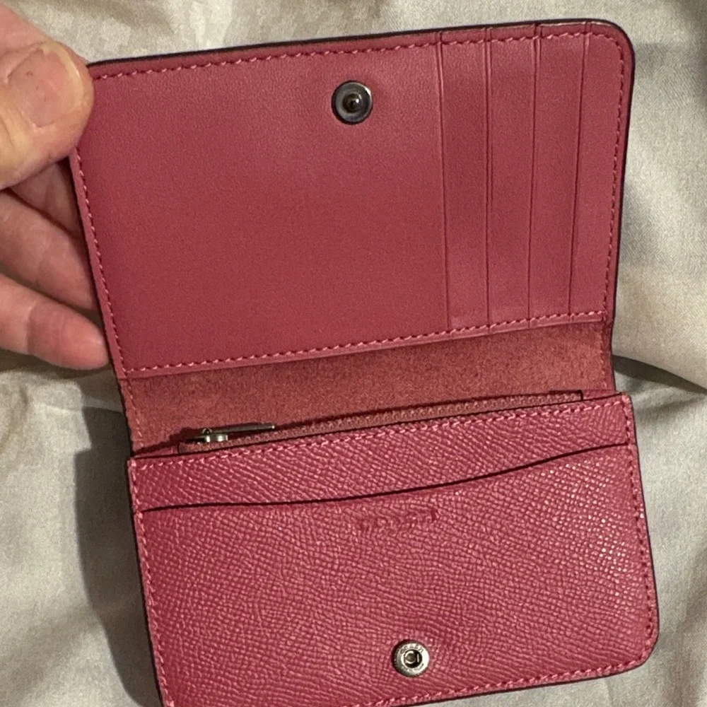 Coach Pink Leather Card Holder - Picture 5 of 13